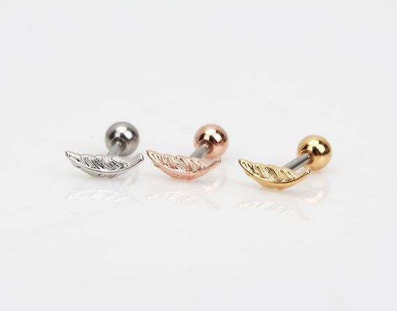 ★This listing is for 1 PIECE, not a pair★ ★ If you want a pair earring, you must be select 2 qty. ★This gift is an opportunity to make yourself and your beloved ones happy▪▪▪▪▪▪▪▪▪▪▪▪▪▪▪Information▶Shape: Leaf▶Color: Silver, Gold, Rose gold▶Bar thickness: 16G 1.2mm ▶Width : 8.7mm X Length : 3 mm, Ball : 4 mm ▶ Material: 316L Surgical steel; Hypoallergenic, never rust or fade▶[Surgical Steel] is a material that does not discolor, symbolizing the eternity of love, and is a material that is loved b Elegant Adjustable Nickel-free Cartilage Earrings, Everyday Rose Gold Nickel-free Cartilage Earrings, Nickel-free Silver Brass Cartilage Earrings, Elegant Nickel-free Brass Cartilage Earrings, Adjustable Rose Gold Nickel-free Cartilage Earrings, Outer Conch, Earrings Conch, Conch Earrings, Earring Cartilage