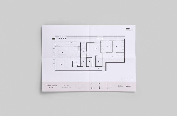 an architectural plan is shown on top of a piece of paper that has been folded in half