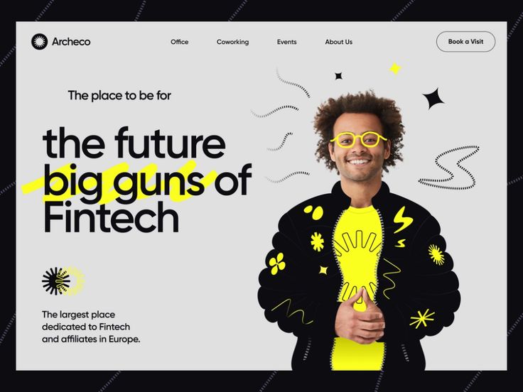 Best Website Design Inspiration, Hero Web Design, Web Design Trends 2023, Website Hero Design, Yellow Website, School Website Design, Testimonial Design, Campaign Website, Fintech Design