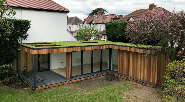 a green roof on top of a house