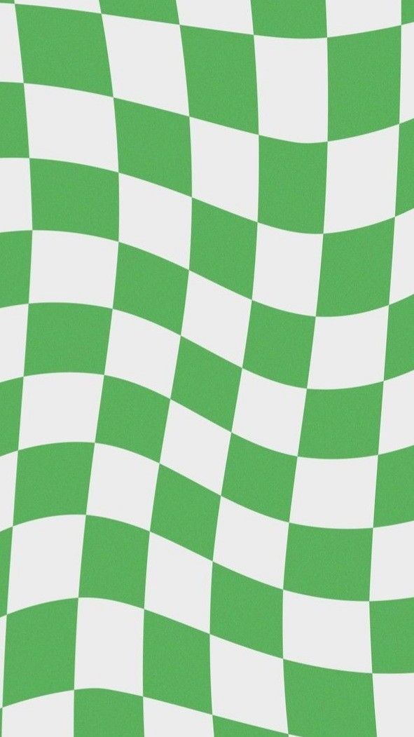 a green and white checkerboard pattern is shown