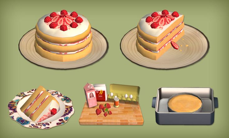 three different cakes on plates with raspberries