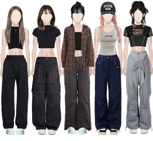 Mutt__ on ShopLook | The easiest way to find the perfect outfit All Black Outfit Dance, Black Crop Top Outfit Ideas, Black Tank Top Outfit Ideas, Idol Casual Outfit, Outfit For Dance Performance, Outfit Ideas For Dance, Dance Outfits Ideas, Practice Outfits Kpop, Korean Idol Fashion