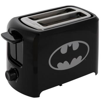 a black batman toaster with the logo on it's front and side panels