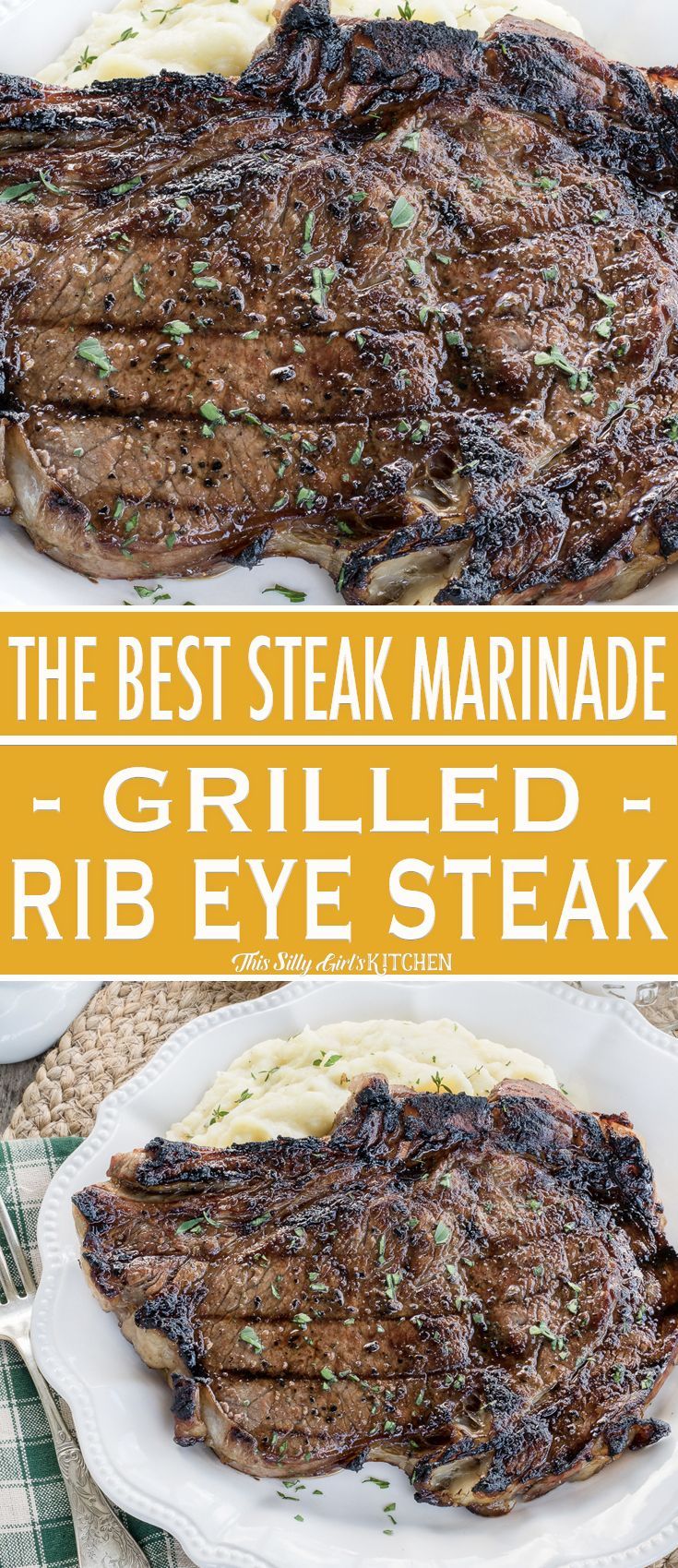 the best steak marinade grilled rib eye steak