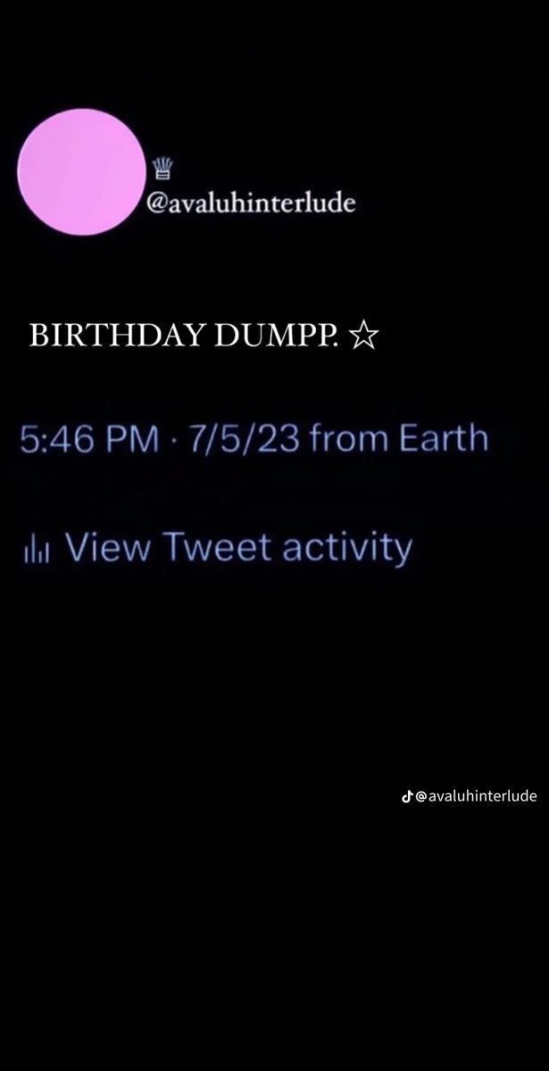 an advertisement for the birthday dumpp x event in front of a black background with pink circles