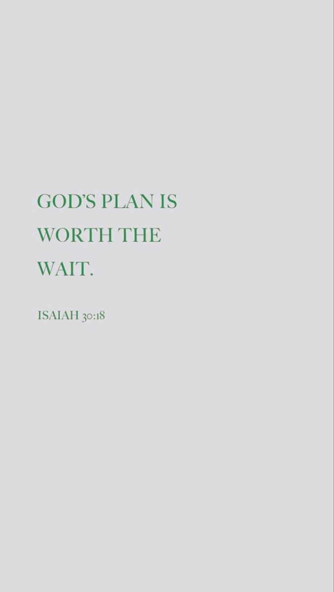 a book cover with the words god's plan is worth the wait, in green