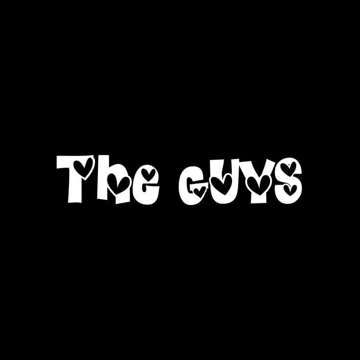 the guys logo on a black background with white letters that read,'the guys '