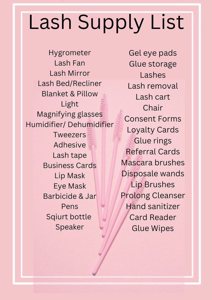 Lash Extension Materials, Lash Studio Must Haves, Lash Tech Mapping, Lash Tech Course, Lash Room Decoration Ideas, Lash Must Haves, Lashes Buisness Ideas, Lash Business Checklist, Lash Manual Ideas