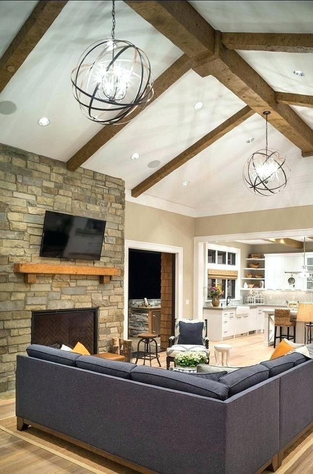 Vaulted Ceiling Lighting Fixtures Vaulted ceiling living room, Ceiling lights living room