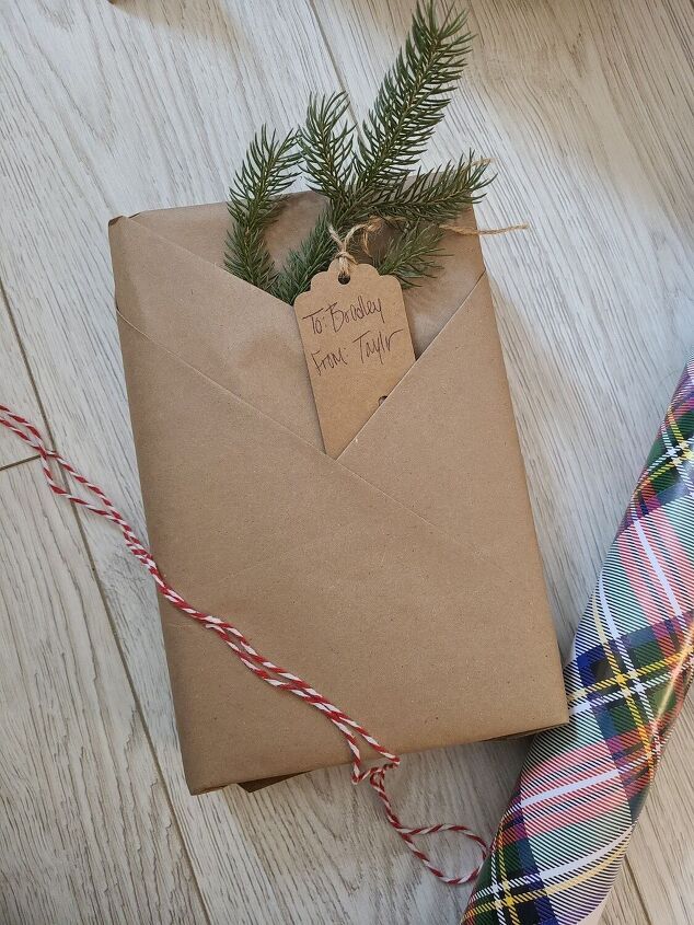 an envelope wrapped in brown paper and tied with twine