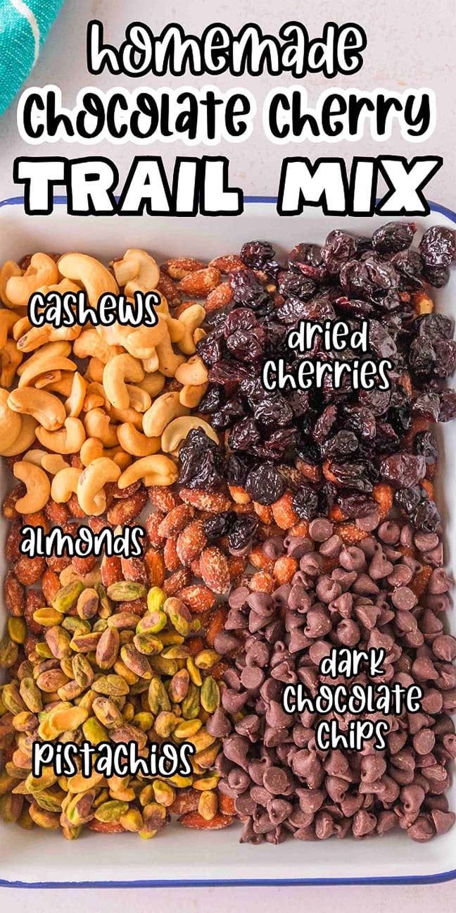 the ultimate homemade chocolate cherry trail mix