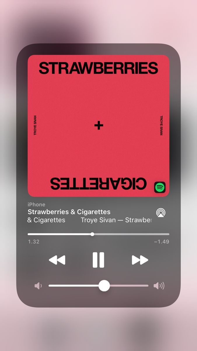 a red and black music player with the words strawberries on it's screen