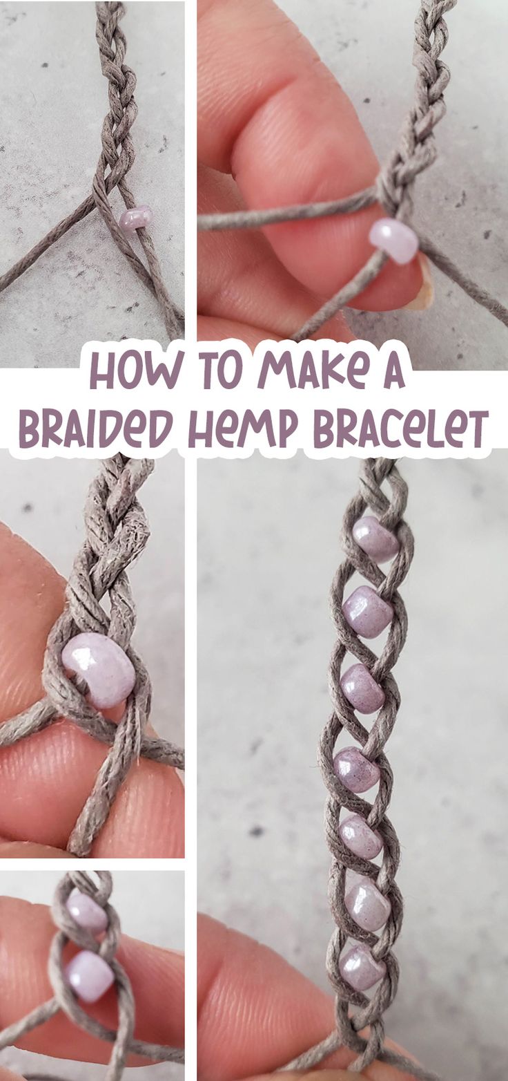 how to make a braided hemp bracelet