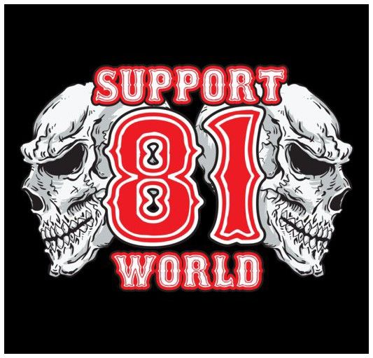 two skulls with the words support 811 world on their face and one skull in the middle