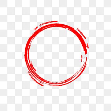 a red circle drawn with brush on a white background png and psd for free