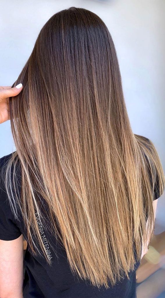 Autumn Hair Colours, Ombre Hair Color For Brunettes, Balayage Straight Hair, Autumn Hair, Brown Ombre Hair, Ombre Hair Blonde, Brunette Hair With Highlights, Cute Autumn, Gorgeous Hair Color