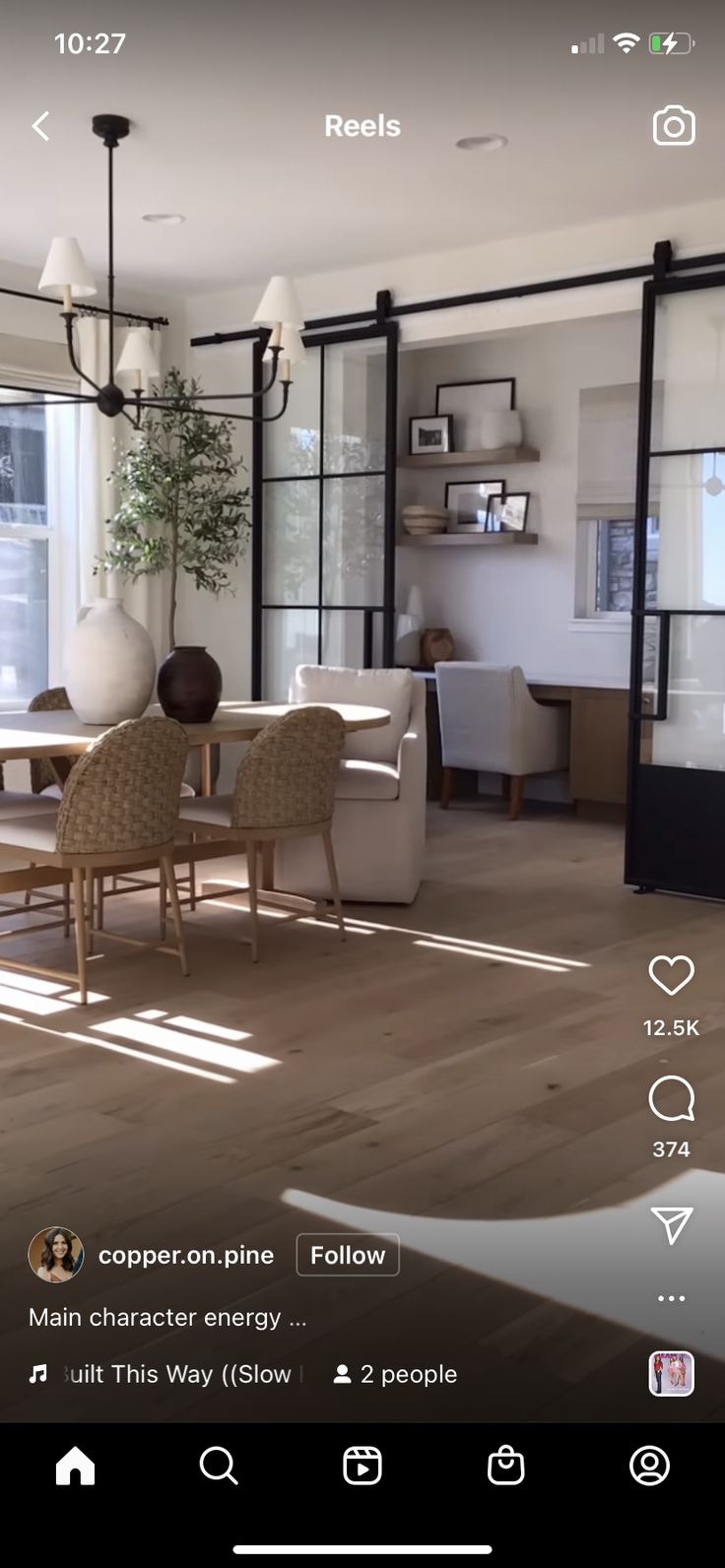 an image of a living room and dining room in the same house as seen on this app