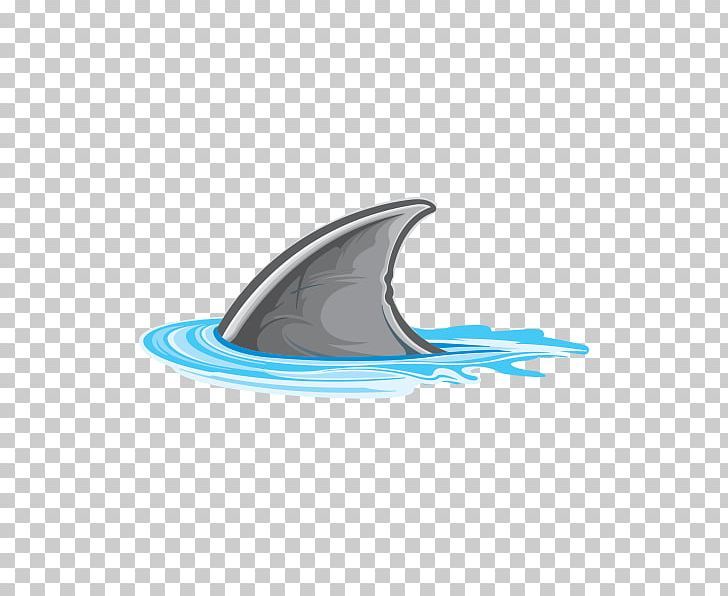 a shark fin in the water on a transparent background