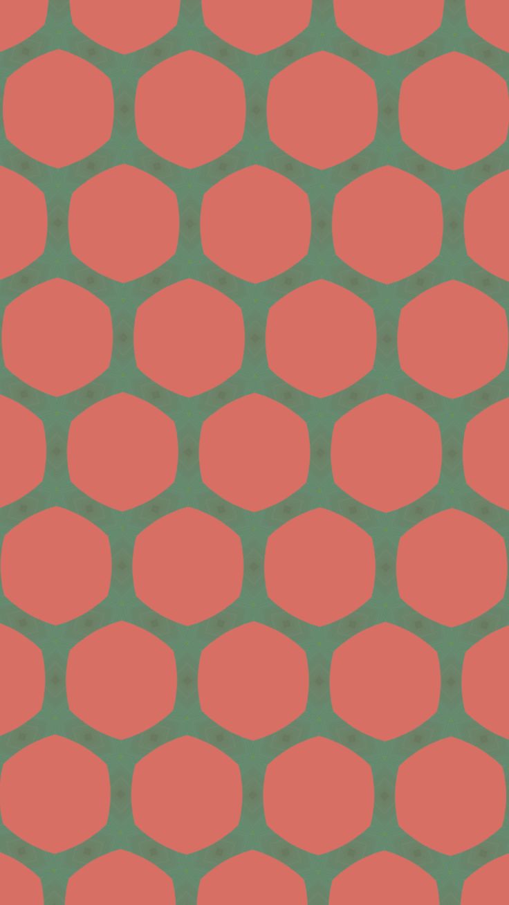 an orange and green background with small hexagonals in the shape of circles