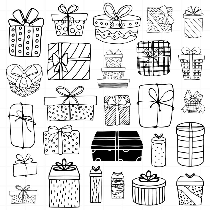 Christmas Gift Clipart, Christmas Gift Vector, Gift Clipart, Doodle Cute, Gift Vector, Gift Png, Gift Box Design, Box Designs, Album Photo