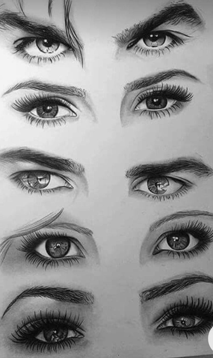 an image of different eyes with long lashes and eyelashes on the bottom half of each eye