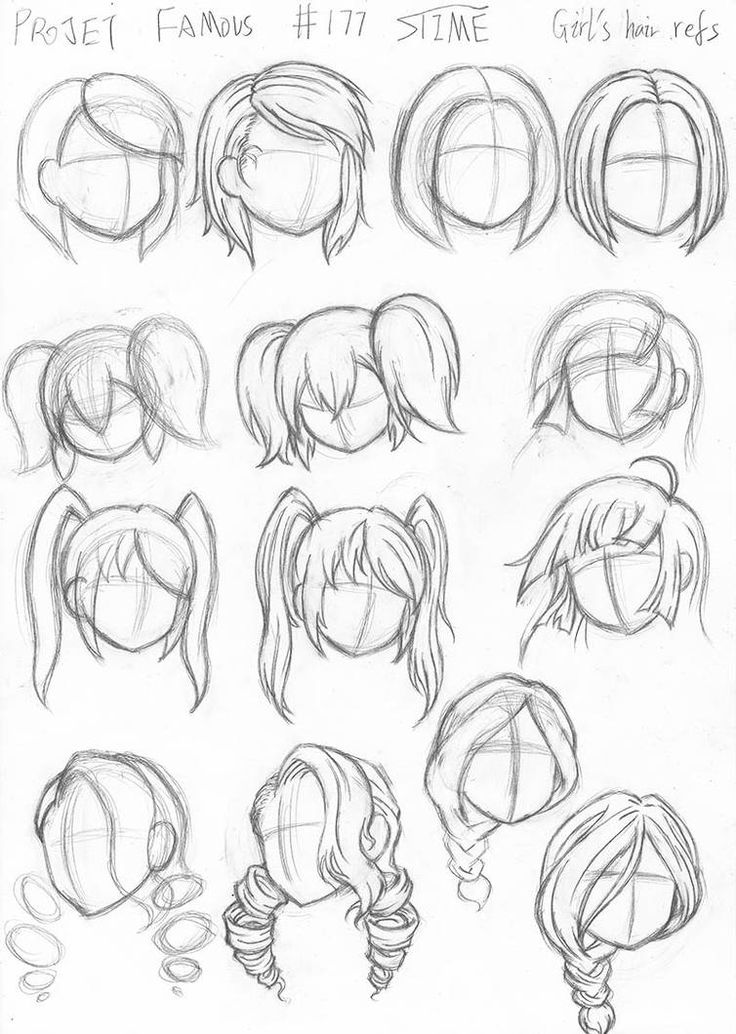 Drawing Hair Tutorial, 얼굴 드로잉, Seni Dan Kraf, 캐릭터 드로잉, Pencil Art Drawings, Dessin Adorable, Head Shapes, Anime Drawings Tutorials, Book Art Drawings