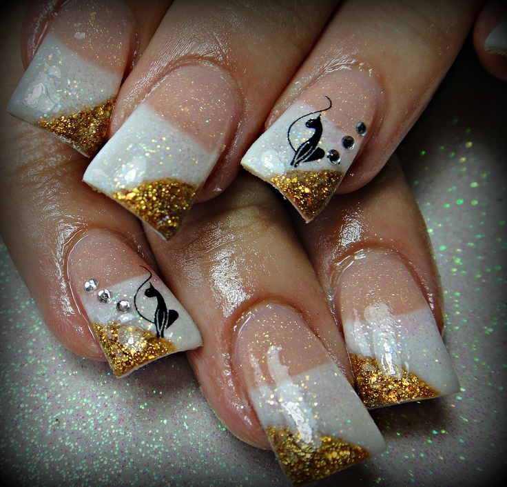 Gold Baby Phat Cat Paws And Claws, Baby Phat, 3rd Baby, Gold Baby, Cute Nail Designs, Nail Technician, French Tip Nails, Makeup Nails, Cute Nails