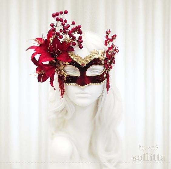 Pretty Masquerade Mask, Victorian Masked Ball, Red Masquerade Outfit, Victorian Mask, Masquerade Ball Prom, Red Mask Masquerade, Victorian Masquerade, Red Masquerade Mask, Gold Masquerade Mask