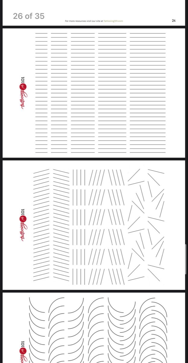 three different lines that have been drawn on each side of the same line, and one is