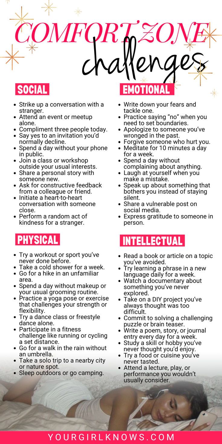 Staying cozy and safe has its perks, but honestly, growth doesn’t happen while you’re sipping your latte on the couch. It happens when you decide to try something new, even if it’s scary, awkward, or plain uncomfortable. Leave Comfort Zone, Comfort Zone Challenge, Challenge List, Challenge 30 Day, Shadow Work Spiritual, Out Of Comfort Zone, Baddie Tips, Out Of Your Comfort Zone, Therapy Worksheets