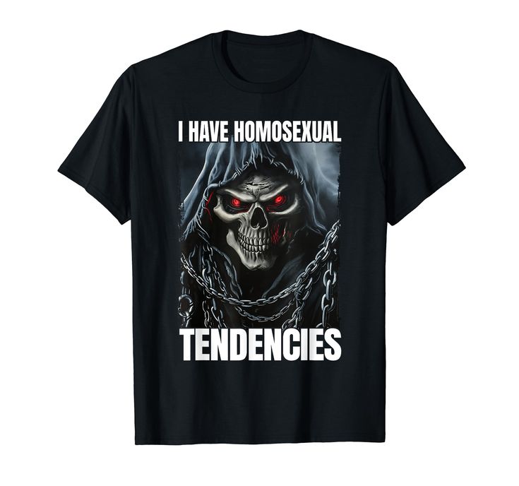 PRICES MAY VARY. This I Have Homosexual Tendencies Edgy Skeleton design is perfect for you if you are a Hard Skeleton Meme enthusiast who is into Meme Culture. Wear this Oddly specific motif at internet culture gatherings if you are engaging in meme sharing. Lightweight, Classic fit, Double-needle sleeve and bottom hem In Meme, Internet Culture, Branded T Shirts, Funny Tshirts, Top Styles, Fashion Branding, Memes, T Shirt, How To Wear