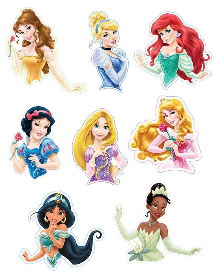 disney princess stickers are shown here