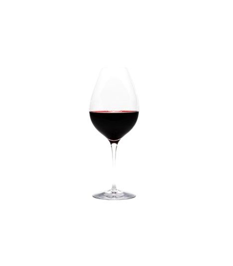 a glass of red wine on a white background