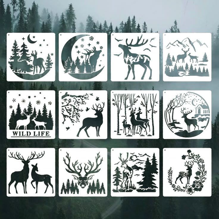 kostenloser Versand, schnellerer Kundendienst Christmas Classroom Decorations, Theme Painting, Forest Deer, Painting Board, Deer Painting, Painting Templates, Christmas Classroom, Wild Animal, Painting Supplies