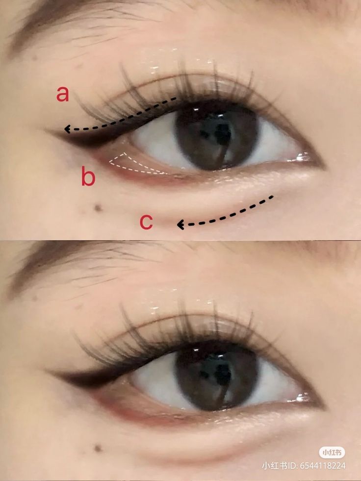 Igari Makeup, Asian Makeup Tutorials, Membentuk Alis, Anime Eye Makeup, Mekap Mata, Makeup Tip, Soft Makeup Looks, Cute Eye Makeup, Doll Eye Makeup