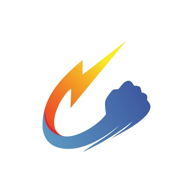 an arrow is flying through the air with a blue cloud and orange flame behind it