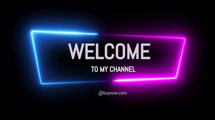 welcome to my channel neon sign