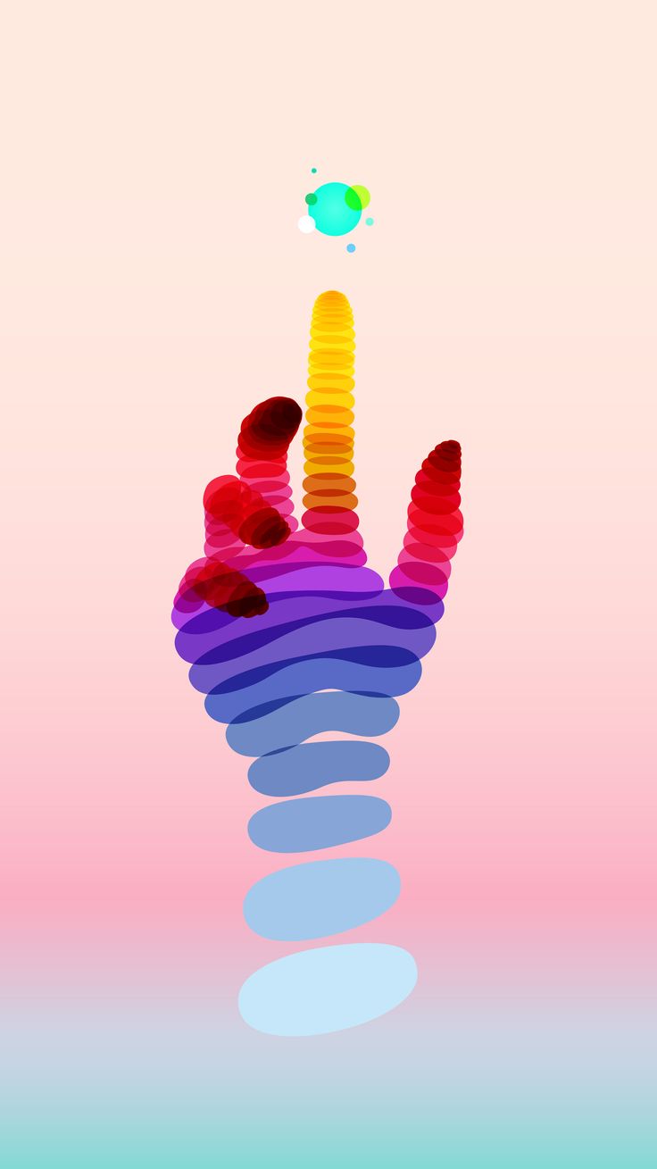 an abstract image of a hand holding a colorful object