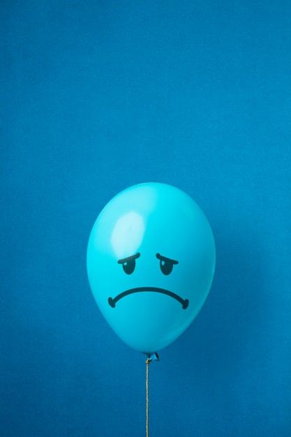 Blue balloon with a sad face drawn Scared Blue Emoji, Shocked Blue Face, Blue Monday, Blue Balloons Aesthetic, Blue Balloon Aesthetic, Blue Ball Emoji Crying, Paw Wallpaper, Barcelona Spain Travel, Profile Wallpaper