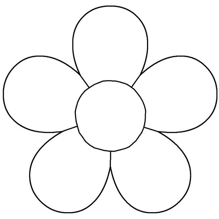 a flower with four petals in the middle and three petals at the center, on a white background