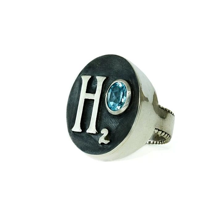 Aquarius H20 Ring with Blue Topaz Gemstone – Anastasia Simes Aquarius Ring, Virgo Ring, Power Rings, Scorpio Ring, Aquarius Jewelry, The Water Bearer, Sagittarius Pendant, Elegant Rings, Water Bearer