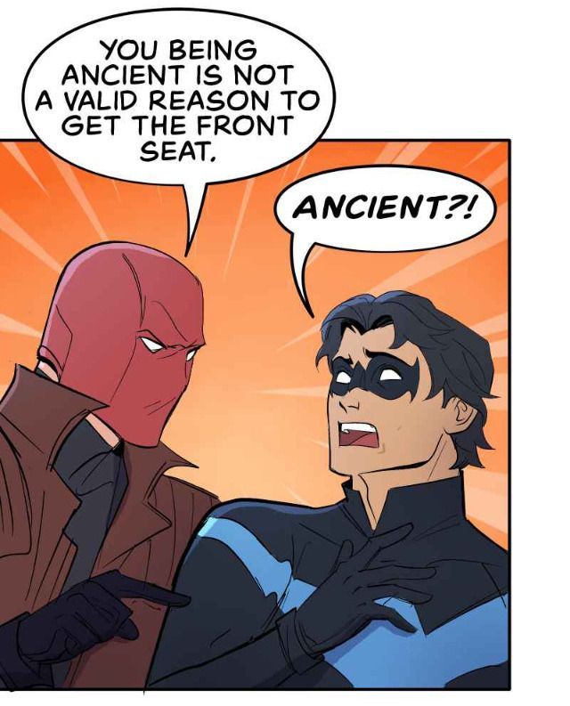 Red Hood And Nightwing, Wayne Family Adventures, Dc Comics Funny, Batfamily Funny, Superhero Memes, Wayne Family, I Am Batman, Bat Boys, Batman Funny