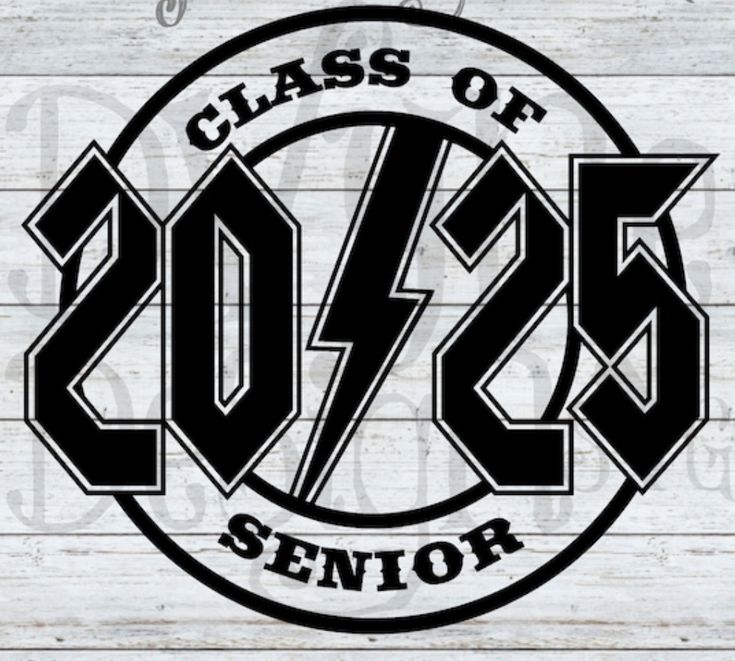 the class of 205 senior logo on a wooden wall