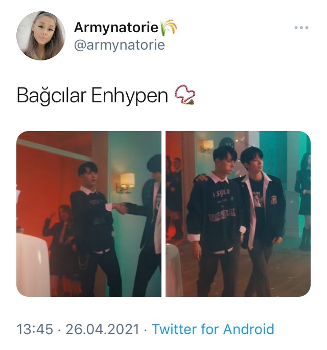 two people standing next to each other in front of a mirror with the caption baagir en hypen 2