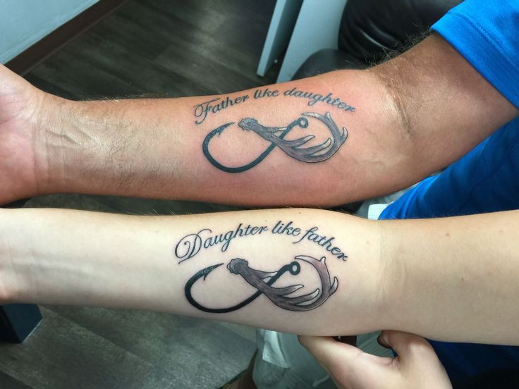 two people with matching tattoos on their arms that say, together the days are always