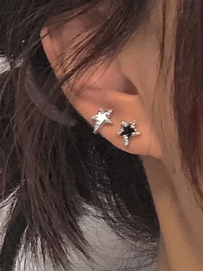 Boucles d'Oreilles Irrégulières Strass Motif Étoile Celebrities Earrings, Y2k Earrings, Petite Earrings, Beautiful Stud Earrings, Punk Design, Star Stud Earrings, Astral Projection, Sparkle Jewelry, Star Earrings Stud