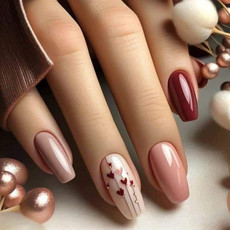 Nagellack Trends, Cute Nails For Fall, Short Nails Art, Coffin Press On Nails, Blush Nails, Nails Polish, Winter Nail Designs, Stick On Nails, Fall Nail Designs