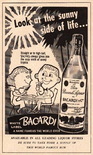 an old advertisement for bacardi liquor