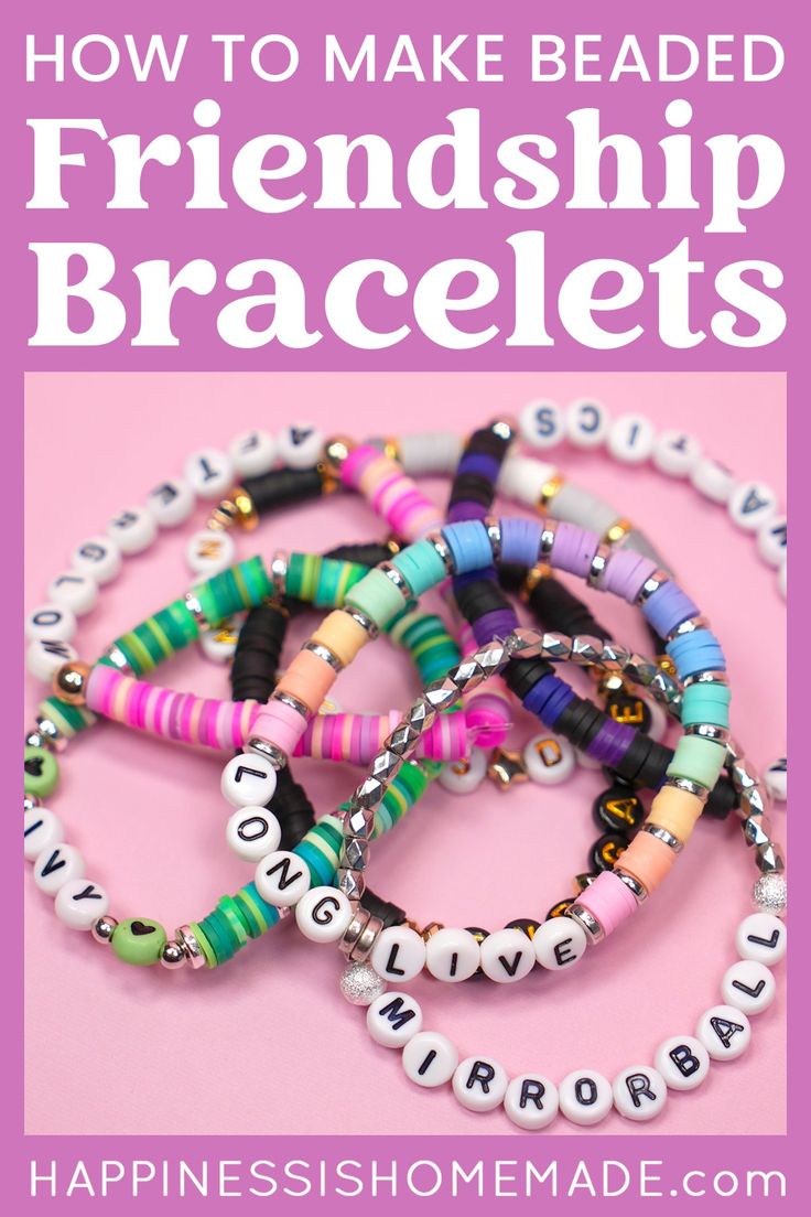 bracelets with words that spell out how to make beaded friends bracelets on them